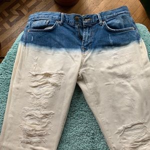 Zara two tone denim jeans.